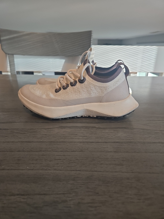 allbirds Shoes - allbirds Women's Athletic Sneakers in Light Beige and Brown Trim